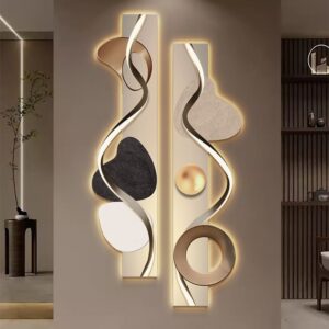 Modern Abstract Geometric LED Wall Art Multi-Color