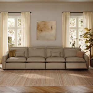 48" Modern Oversized Power Reclining Sofa with Pet-Friendly Fabric, 
1 Recliners, 90°-145° Zero Gravity Recline, Solid Wood Construction, USB Charging, Adjustable Headrest, Wall-Hugging, Cloud-like Comfort, Waterproof & Scratch-Resistant Fabric, Beige