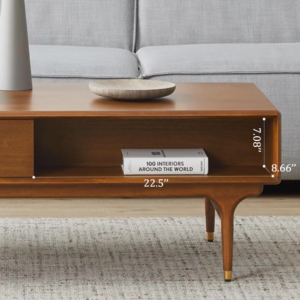 63" Mid-Century Modern Fluted TV Stand, Entertainment Center with Double Cabinet Door, Vertical Stripes, Fully-Assembled