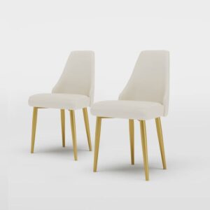 47" Modern Luxury Round Dining Table Set for 4, Small Round Dining Room Set, Sintered Stone Tabletop, Golden Pedestal Table Set