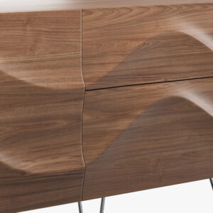 Modern  TV Stand with Hairpin Legs, Mid-Century TV Bench with Drawers, Cabinets, Tall-Cast Legs, 78''