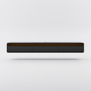 78.7" Black Floating TV Stand,Modern Wall-Mounted Media Console with Adjustable Light ,TV Console