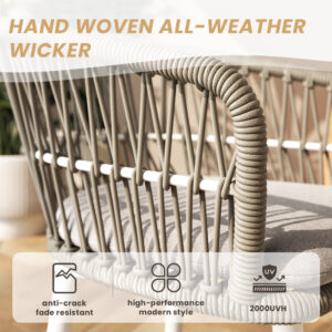 5 Piece Outdoor Dining Set for 4, Outdoor Metal Dining Furniture Set with Extendable Outdoor Dining Table​ and 4 Dining chairs