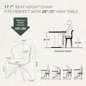 Modern Upholstered Dining Chairs Set of 2, Accent Chairs for Living Room & Bedroom, Coffee & Brown, Home Office Task Desk Chairs
