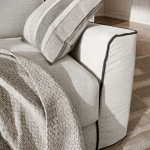 101.6''Pet-Friendly 3-Seater Sofa, Cotton-Linen Sofa, Fully Removable & Washable Covers