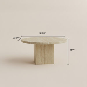 32" Round Modern Coffee Table, Modern Minimalist Style, Ideal for Living Room or Office