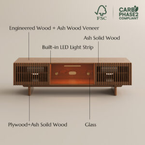 71'' Mid-Century Modern TV Stand with storage,walnut