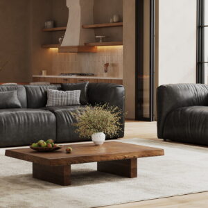 2+3 Seater Brown Spill-Resistant Genuine Leather Sofa Set