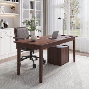China Style Walnut Wooden Home Office Desk with 6 Drawers (62.9")