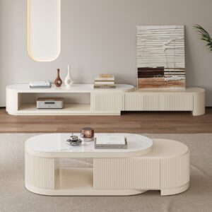 Velar 71" Extendable TV Stand & Coffee Table Set