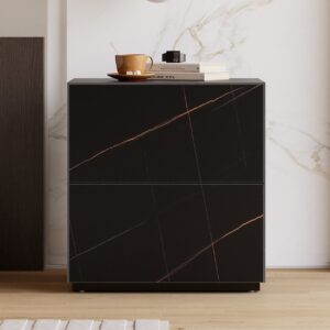 600mm Sintered Stone 2-Drawer Nightstand Set of 2