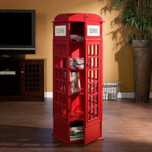 Phone Booth-Shaped Retro Kid's Bookcase England Style