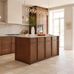 Modern 72" Kitchen Island with LED Storage