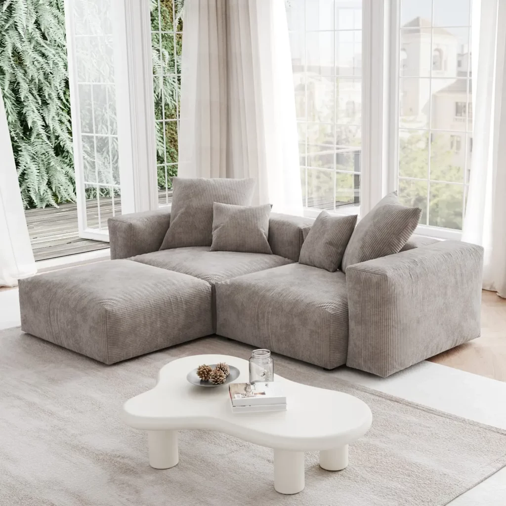 3-Seat L-Shaped Sofa – Modern Elegance, US B2B Solutions