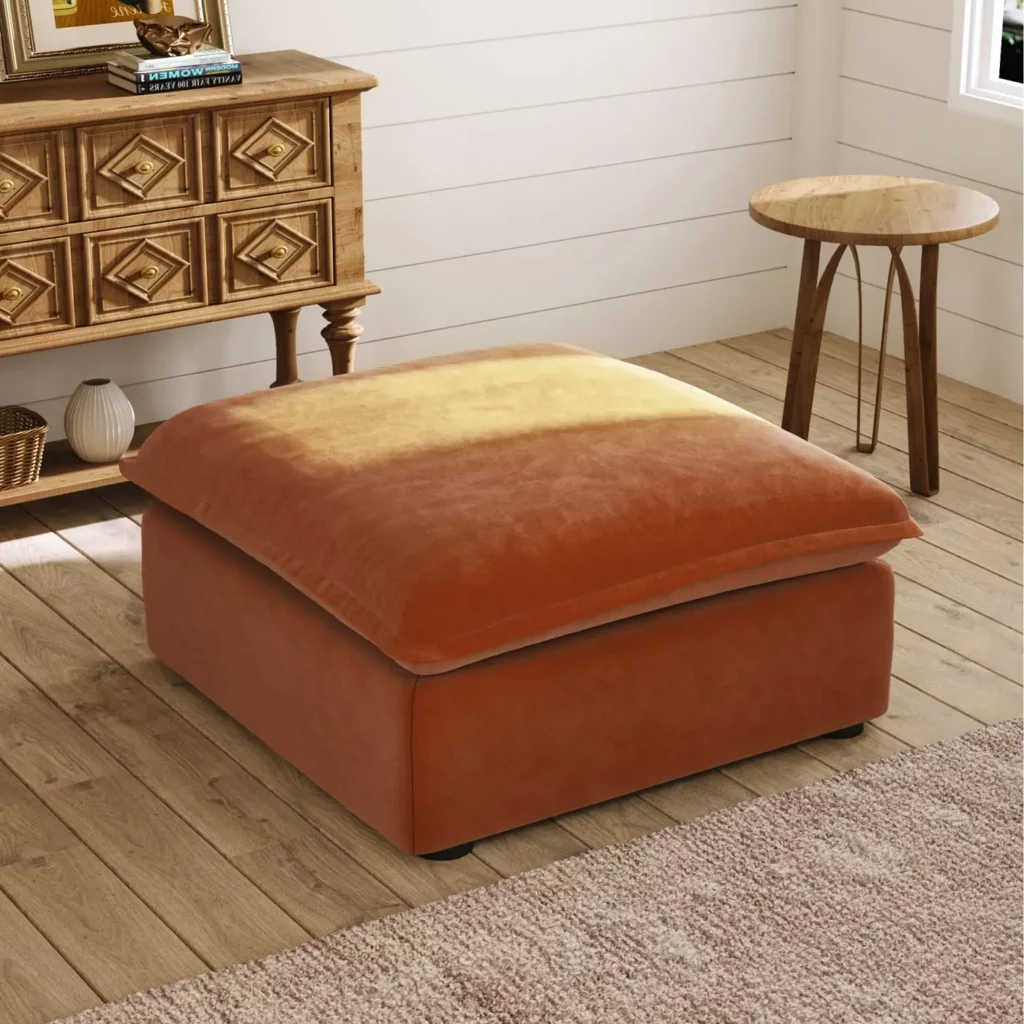 Luxury Velvet Ottoman – Storage & Style