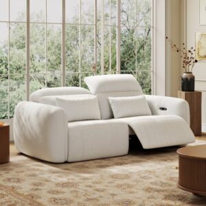 89" Chenille Electric Zero Gravity Sofa