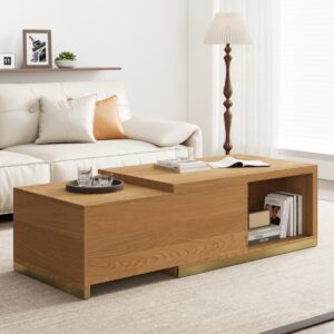 Mordel Rectangle Extendable Natural Coffee Table (39.4" - 70.9")