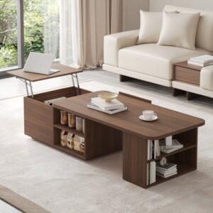 Lift-Top Coffee Table with Extendable Design & Storage