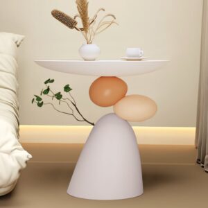 Abstract Plant Art Decor Resin Side Table