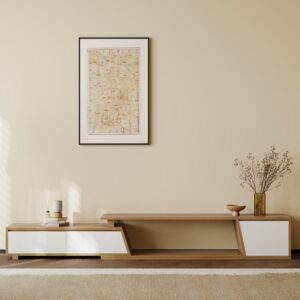 Fero Walnut Extendable TV Stand with 3 Drawers(71"-110")