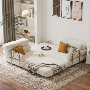 King 3-Seater Velvet Convertible Futon Sofa Bed