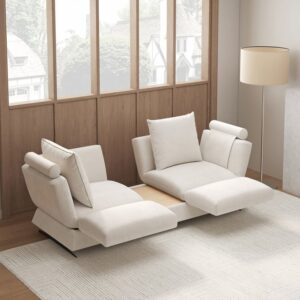 Rotatable Convertible Sleeper Sofa Cotton & Linen