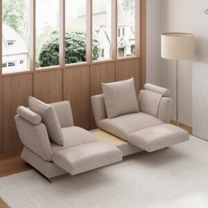 Rotatable Convertible Sleeper Sofa Cotton & Linen