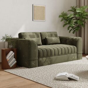 82"  Chenille Fully Compressed Fold-Down Sleeper Sofa