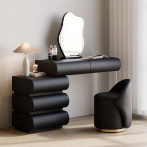 Humply leather makeup set with mirror and lights (1020mm-1350mm)