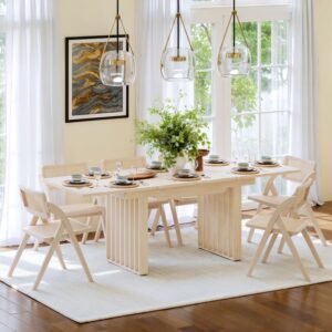 Japandi Extendable Dining Table for 4-8