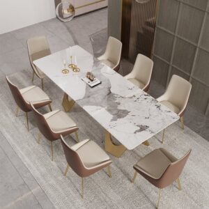 Stone Top Dining Table, Modern Dining Table for Dining Room