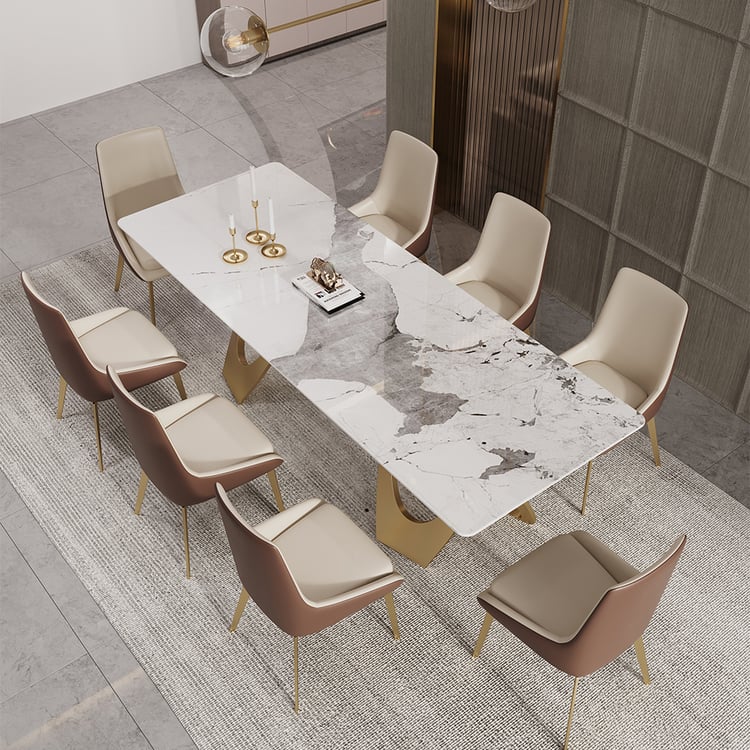 Stone Top Dining Table, Modern Dining Table for Dining Room