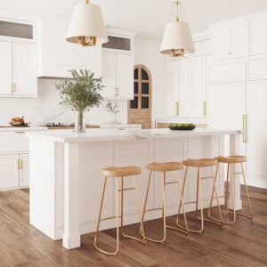 Large Kitchen Island with Storage & Marble Pattern