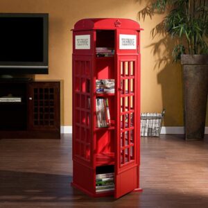Phone Booth-Shaped Retro Kid's Bookcase England Style