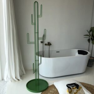 70.9" Clothing Rack Bedroom Entryway Coat Rack Freestanding Cactus Hall Tree in Green