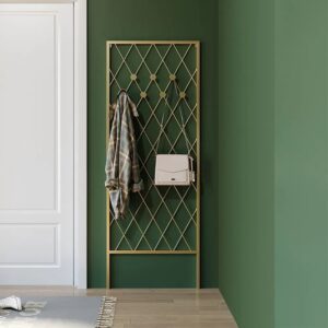 Entryway Wall Mounted Corner Coat Rack in Metal with Hooks