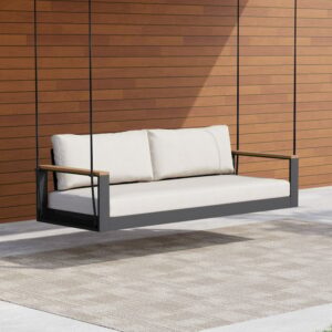 Tevara Outdoor Aluminum 2-Seater Hanging Swing Chair