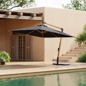 Tevara 118" Cantilever Umbrella Outdoor Patio Offset Umbrella