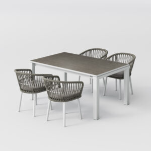 9-Piece Extendable Outdoor Dining Set with 8 Chairs